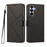 For Samsung Galaxy S26 Case Diamond Stitch PU Leather Wallet Flip Phone Cover with Wrist Strap - Black - 1