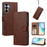 For Samsung Galaxy S26 Case Wallet Flip Stand PU Leather Phone Cover with Wrist Strap - Brown - 2