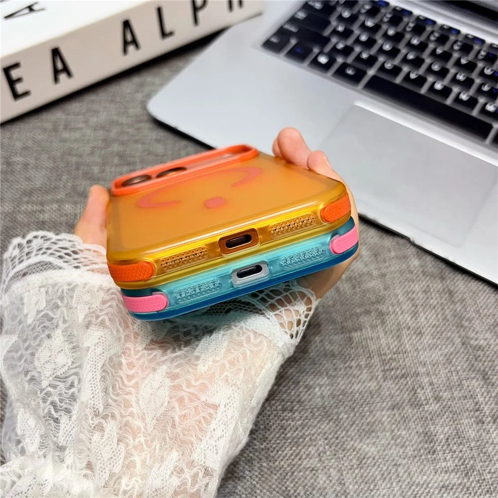 For iPhone 17 Pro Max Magnetic Case PC + TPU Contrast Color Anti-Slip Phone Cover - Orange - 7