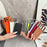 For iPhone 17 Pro Max Magnetic Case Litchi Texture Leather Coated PC + TPU Anti-Scratch Phone Cover - Orange - 7