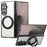 For Samsung Galaxy Z Fold8 Ultra Case Magnetic Rotating Kickstand Clear PC Phone Cover - Black - 1