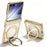 For Samsung Galaxy Z Flip8 Case Magnetic Rotating Kickstand Clear PC Phone Cover - Gold - 1