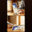 For Samsung Galaxy Z Flip8 Case Magnetic Rotating Kickstand Clear PC Phone Cover - Gold - 5
