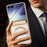 For Samsung Galaxy Z Flip8 Magnetic Case Electroplating CD Vein PC Phone Cover - Gold - 6