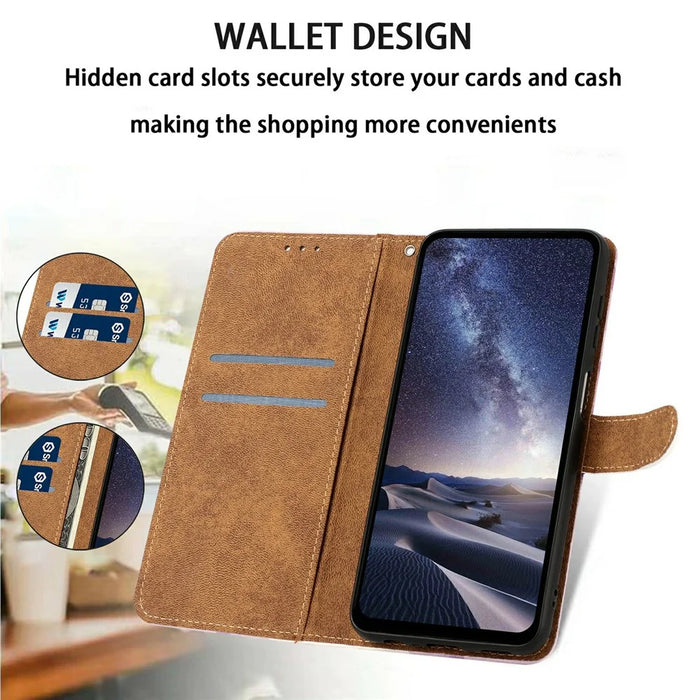For iPhone 17e  /  16e Case Pattern Printed Wallet Flip Stand PU Leather Phone Cover with Wrist Strap - Bouquet - 4