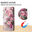 For iPhone 17e  /  16e Case Pattern Printed Wallet Flip Stand PU Leather Phone Cover with Wrist Strap - Bouquet - 7