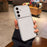 For Samsung Galaxy S26 FE Case PU Leather Texture Shockproof TPU Protective Phone Cover - White - 1