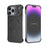 For iPhone 18 Pro Max / 17 Pro Max Magnetic Case Lens Frame Kickstand Matte PC Frameless Phone Cover - Black - 4