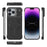 For iPhone 18 Pro Max / 17 Pro Max Magnetic Case Lens Frame Kickstand Matte PC Frameless Phone Cover - Black - 5