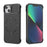 For iPhone 13 Magnetic Case Lens Frame Kickstand Matte PC Frameless Phone Cover - Black - 4