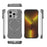 For iPhone 13 Pro Max Magnetic Case Lens Frame Kickstand Matte PC Frameless Phone Cover - Grey - 5