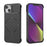 For iPhone 14 Magnetic Case Lens Frame Kickstand Matte PC Frameless Phone Cover - Black - 4