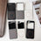 For Samsung Galaxy Z Flip8 Magnetic Case Leather + PC Phone Cover - Black - 5