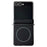 For Samsung Galaxy Z Flip8 Phone Magnetic Case Leather + PC Protective Cover - Black - 1