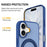 For iPhone 17 Case with Rotating Magnetic Kickstand PC + TPU Skin-Touch Phone Cover - Sapphire - 5