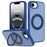 For iPhone 17e / 16e Case with Rotating Magnetic Kickstand PC + TPU Skin-Touch Phone Cover - Sapphire - 1