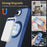 For iPhone 17e / 16e Case with Rotating Magnetic Kickstand PC + TPU Skin-Touch Phone Cover - Sapphire - 4