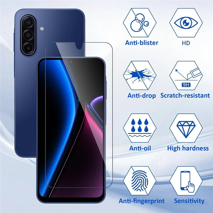 2Pcs For Samsung Galaxy A57 5G HD Clear Screen Protector Anti-Explosion 2.5D Arc Edge Tempered Glass Screen Film - 3