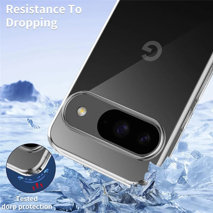 For Google Pixel 11  /  Pixel 11 Pro Case TPU Clear Phone Cover + 2PCS Tempered Glass Screen Film 2.5D Arc Edge - 5