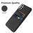 For Samsung Galaxy S26 FE Case Cloth + Hard PC Phone Cover with Dual Card Slots - Black - 3