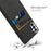 For Samsung Galaxy S26 FE Case Cloth + Hard PC Phone Cover with Dual Card Slots - Black - 4