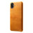 For Samsung Galaxy A07 5G Case Calf Texture PU Leather Coated PC Phone Cover - Orange - 1