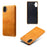 For Samsung Galaxy A07 5G Case Calf Texture PU Leather Coated PC Phone Cover - Orange - 2