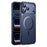 For iPhone 17 Pro Max Magnetic Case Dual-Tone Alloy + Silicone + PC Ultra-Thin Shockproof Phone Cover - Blue - 1