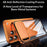 For iPhone 17 Pro Magnetic Case Alloy + TPU + PC Clear Ultra-Thin Phone Cover - Orange - 2