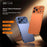 For iPhone 17 Pro Max Case Magnetic 2 in 1 Matte Acrylic + Aluminum Alloy Shockproof Phone Cover - Orange - 3
