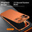 For iPhone 17 Pro Max Case Magnetic 2 in 1 Matte Acrylic + Aluminum Alloy Shockproof Phone Cover - Orange - 4