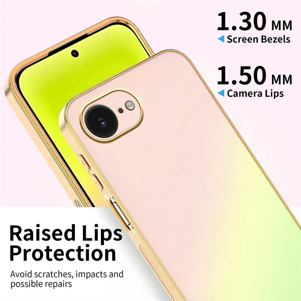 SINGIUZOO For iPhone 17e  /  16e Case Electroplated AG Matte Gradient Color PC + TPU Phone Cover - Pink - 4