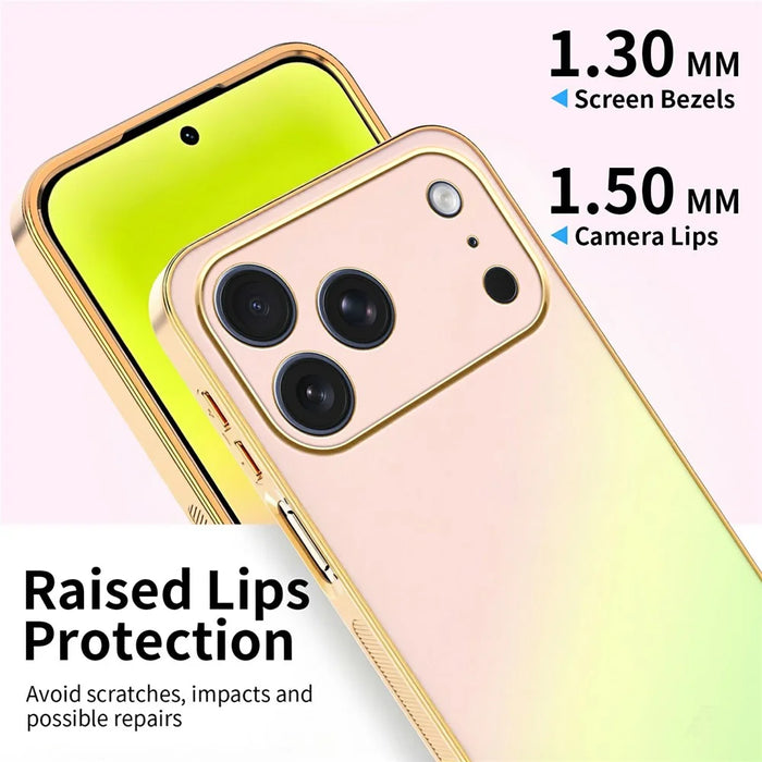 SINGIUZOO For iPhone 18 Pro Max  /  17 Pro Max Case Electroplated AG Matte Gradient Color PC + TPU Phone Cover - Pink - 4