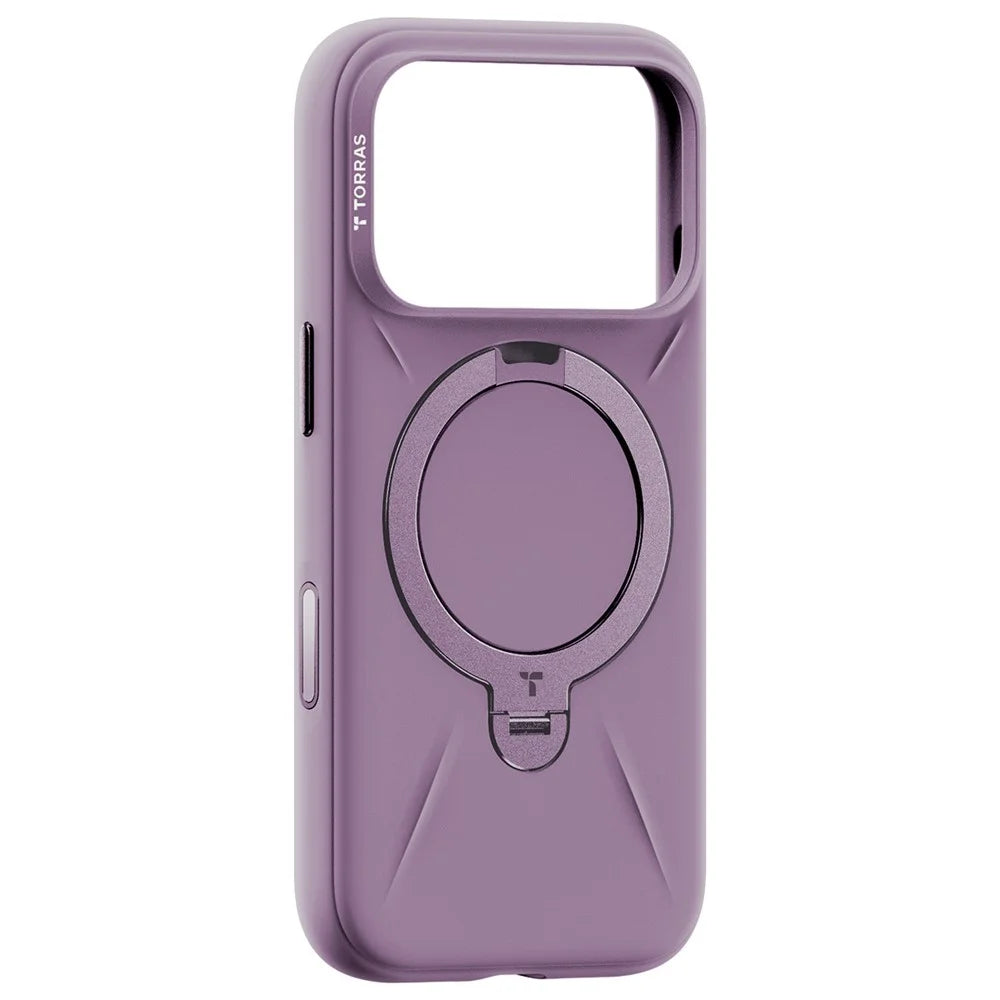 TORRAS Ostand Q3 Silicone Series for iPhone 18 Pro Max / 17 Pro Max Magnetic Case Kickstand Liquid Silicone + PC Phone Cover - Purple - 1