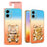 SINGIUZOO For Samsung Galaxy A06 4G Case Glitter Bear Kickstand Electroplated Gradient Color PC + TPU Phone Cover - Orange - 2