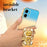 SINGIUZOO For Samsung Galaxy A06 4G Case Glitter Bear Kickstand Electroplated Gradient Color PC + TPU Phone Cover - Orange - 6