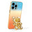 SINGIUZOO for iPhone 16 Pro Max Case Glitter Bear Kickstand Electroplated Gradient Color PC + TPU Phone Cover - Orange - 3