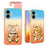 SINGIUZOO for iPhone 17 Case Glitter Bear Kickstand Electroplated Gradient Color PC + TPU Phone Cover - Orange - 2