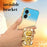 SINGIUZOO for iPhone 17 Case Glitter Bear Kickstand Electroplated Gradient Color PC + TPU Phone Cover - Orange - 6