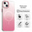 For iPhone 14 Magnetic Case Gradient TPU + PET + PC IMD Shockproof Phone Cover - Green - Pink - 2