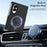 For Samsung Galaxy Z Fold8 Case Magnetic Rotating Kickstand Hard PC Phone Cover with Tempered Glass Film - Black / Dark Grey - 4