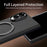 For Samsung Galaxy Z Fold8 Case Magnetic Rotating Kickstand Hard PC Phone Cover with Tempered Glass Film - Black / Dark Grey - 6