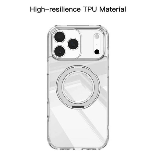 MUTURAL for iPhone 18 Pro / 17 Pro Case with Magnetic Rotatable Kickstand PC + TPU Clear Phone Cover - Transparent - 2