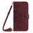 For Samsung Galaxy A27 5G Wallet Case Sunflower Imprinted  PU Leather Phone Stand Cover with Shoulder Strap - Wine Red - 2