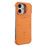 For iPhone 17 Magnetic Case Lens Frame Kickstand Matte PC Frameless Phone Cover - Orange - 4