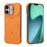 For iPhone 17 Magnetic Case Lens Frame Kickstand Matte PC Frameless Phone Cover - Orange - 5