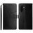 For Samsung Galaxy A27 5G Case Y Shaped Lines Imprint Leather Phone Cover - Black - 1