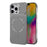 For iPhone 16 Pro Magnetic Case Lens Frame Kickstand Matte PC Frameless Phone Cover - Grey - 1