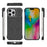 For iPhone 16 Pro Max Magnetic Case Lens Frame Kickstand Matte PC Frameless Phone Cover - Black - 6