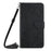 For Samsung Galaxy S25 Edge Case Butterfly Flower Imprint Leather Phone Cover with Shoulder Strap - Black - 2